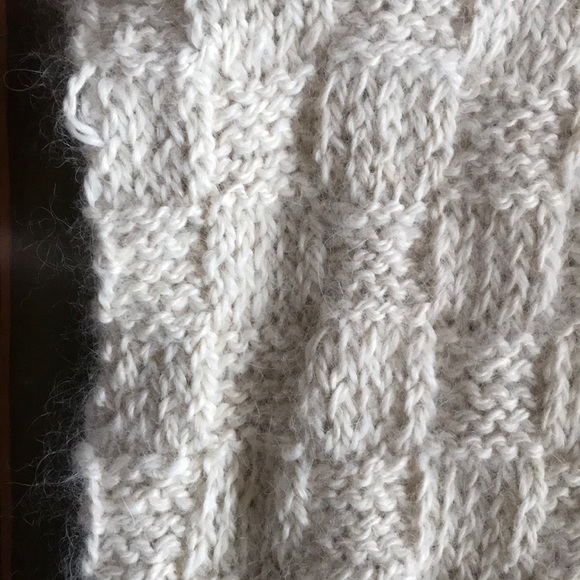 Handmade Alpaca & Angora Natural color scarf - Picture 4 of 4